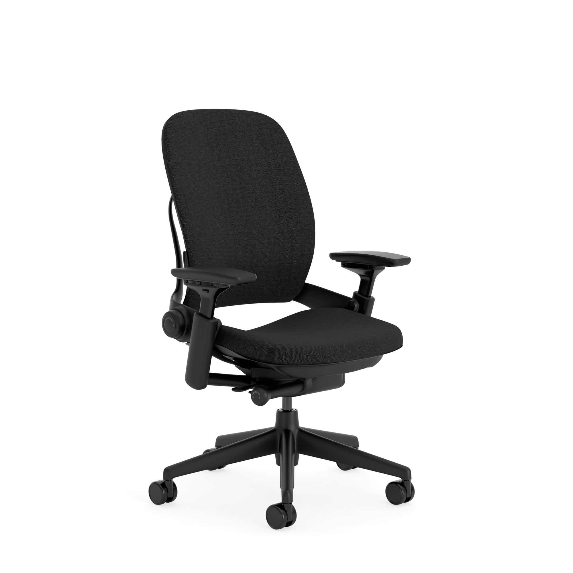 Steelcase Leap, silla de oficina ergonómica con sujeción lumbar regulable en altura y brazos regulables Ónix