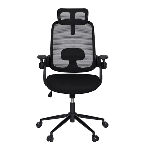 Silla de Oficina | Escritorio o Estudio Ergonómica con Ruedas | Reposacabezas y Reposabrazos Ajustables | Soporte Lumbar | Respaldo de Malla Transpirable | Altura Regulable | Ideal casa o Trabajo