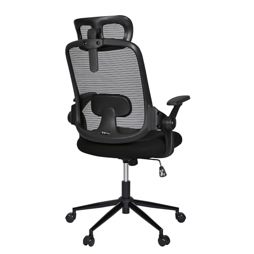 Silla de Oficina | Escritorio o Estudio Ergonómica con Ruedas | Reposacabezas y Reposabrazos Ajustables | Soporte Lumbar | Respaldo de Malla Transpirable | Altura Regulable | Ideal casa o Trabajo