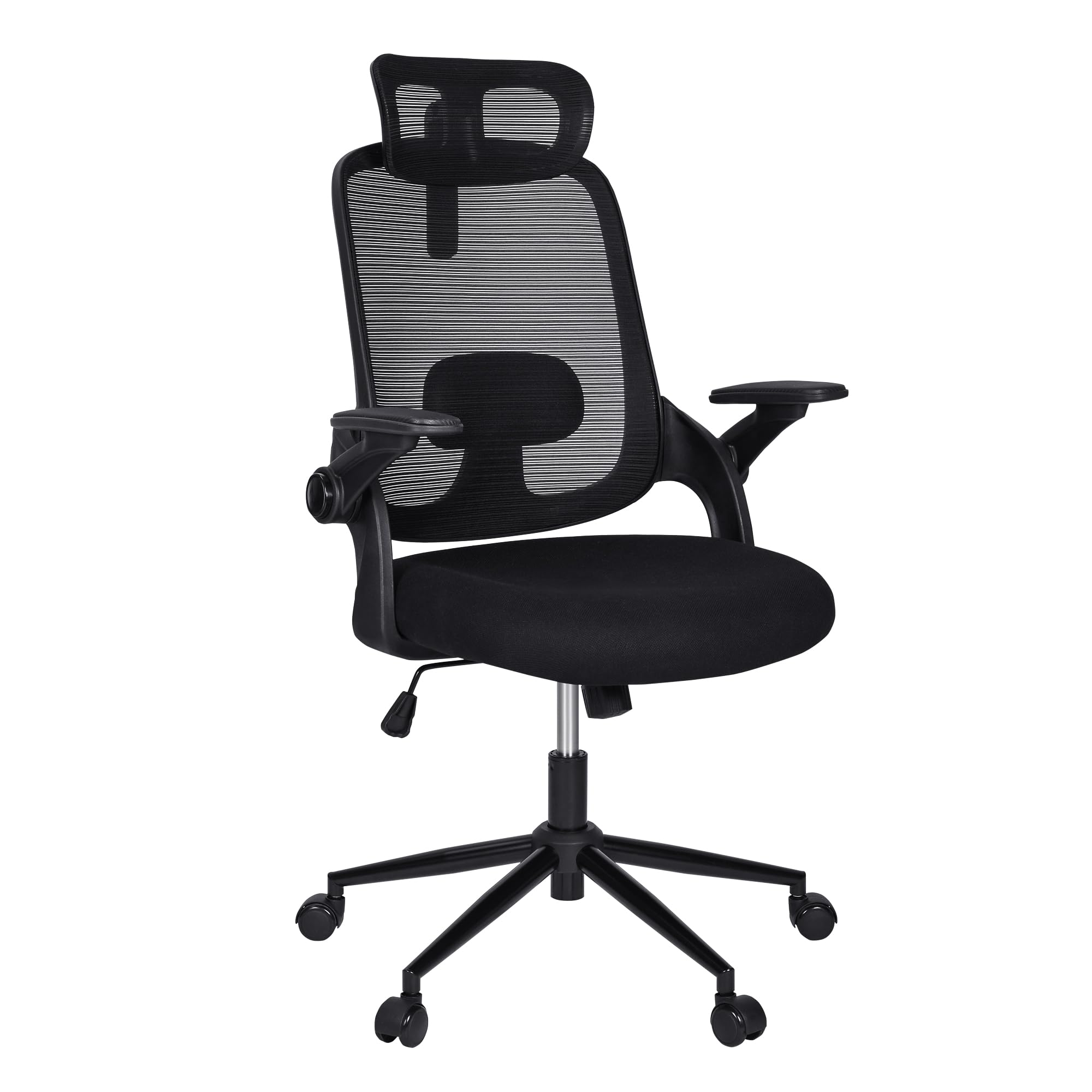 Silla de Oficina | Escritorio o Estudio Ergonómica con Ruedas | Reposacabezas y Reposabrazos Ajustables | Soporte Lumbar | Respaldo de Malla Transpirable | Altura Regulable | Ideal casa o Trabajo