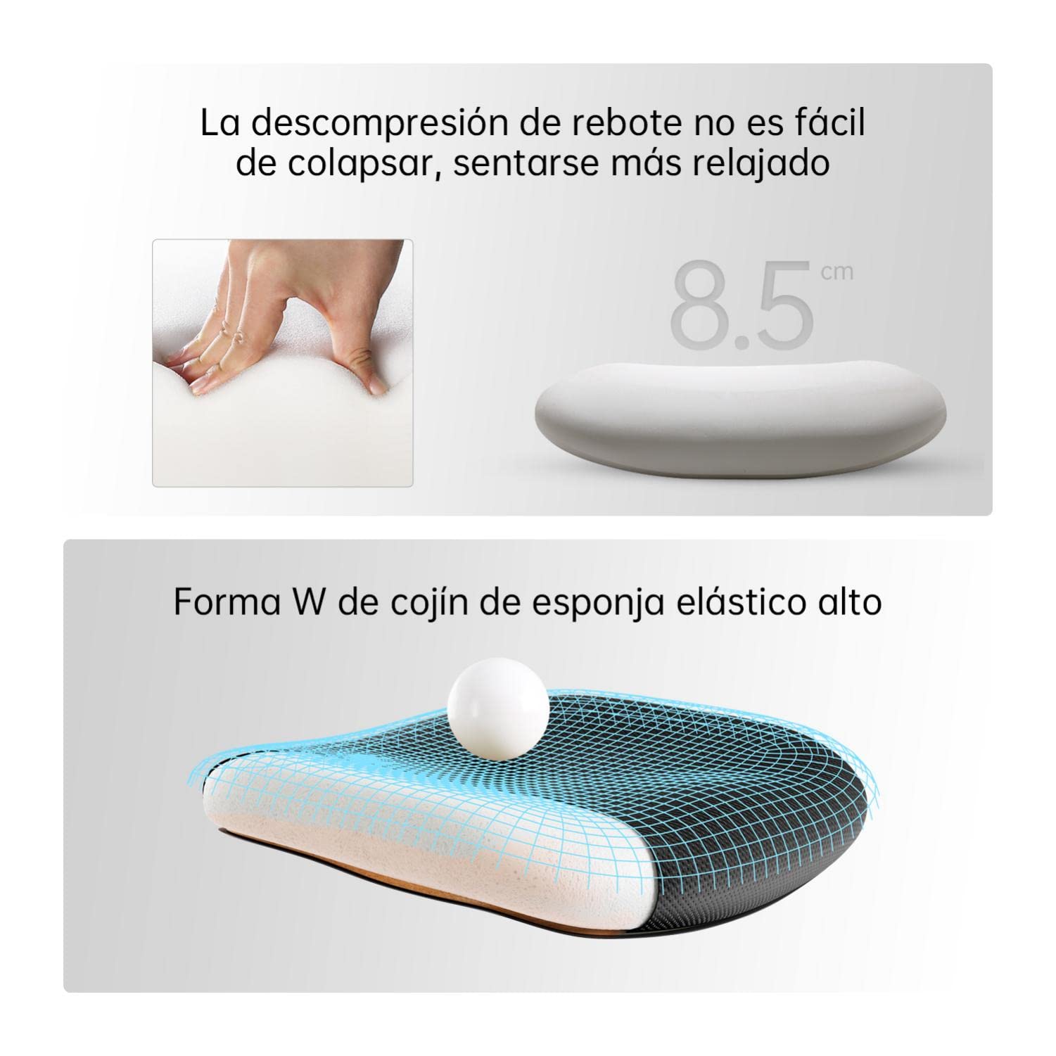 SIHOO M18 Silla Ergonómica de Oficina, Silla de Escritorio con Soporte Lumbar Ajustables, Reposacabezas y Apoyabrazos, Malla Giratoria, Mecanismo de Inclinación, Carga máxima de 150 kg/ 330LB