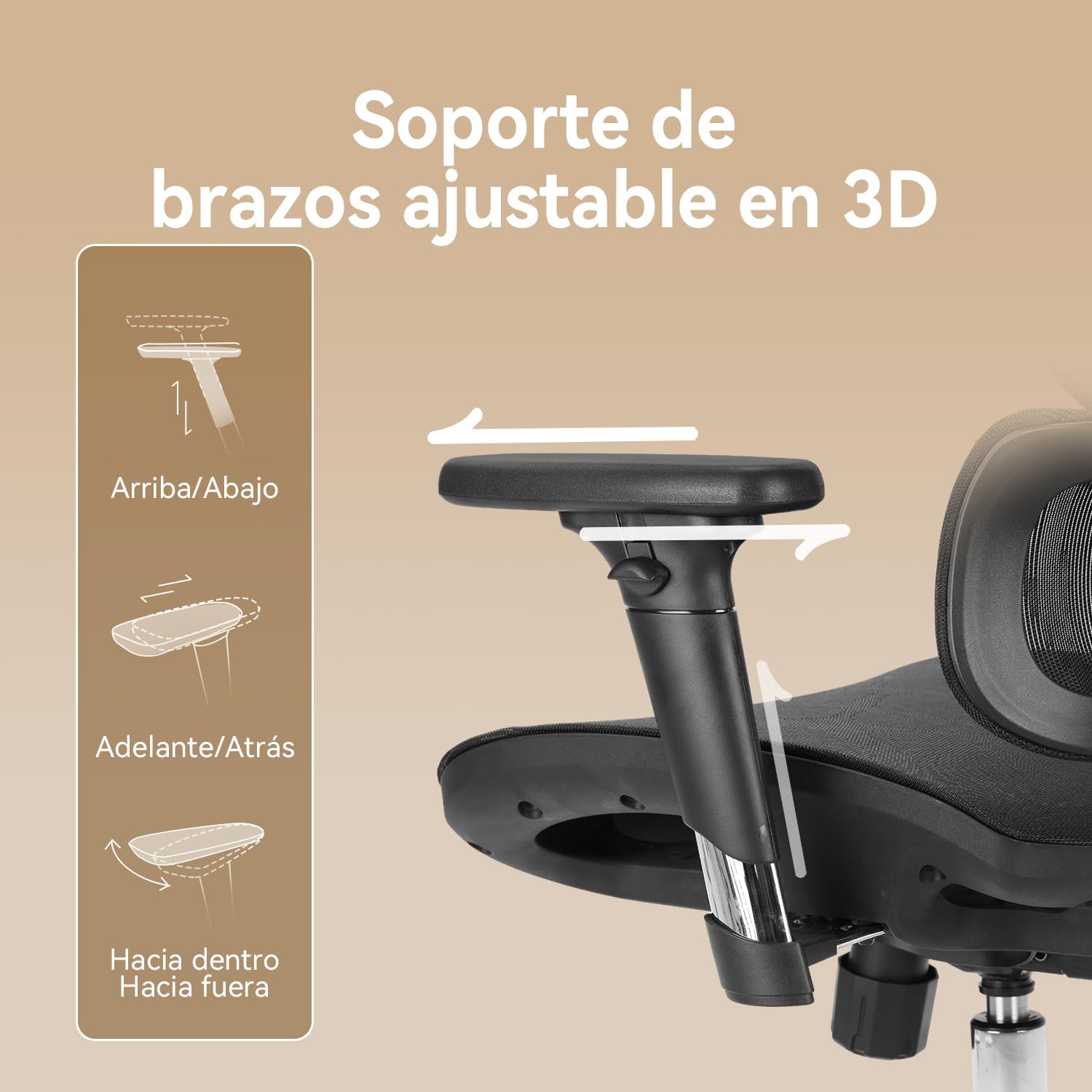 SIHOO M56B Silla de Escritorio Ergonómica de Oficina con Respaldo Alto, Soporte Lumbar 3D, Reposacabezas Ajustable y Malla Transpirable para Oficina en Casa - Negro