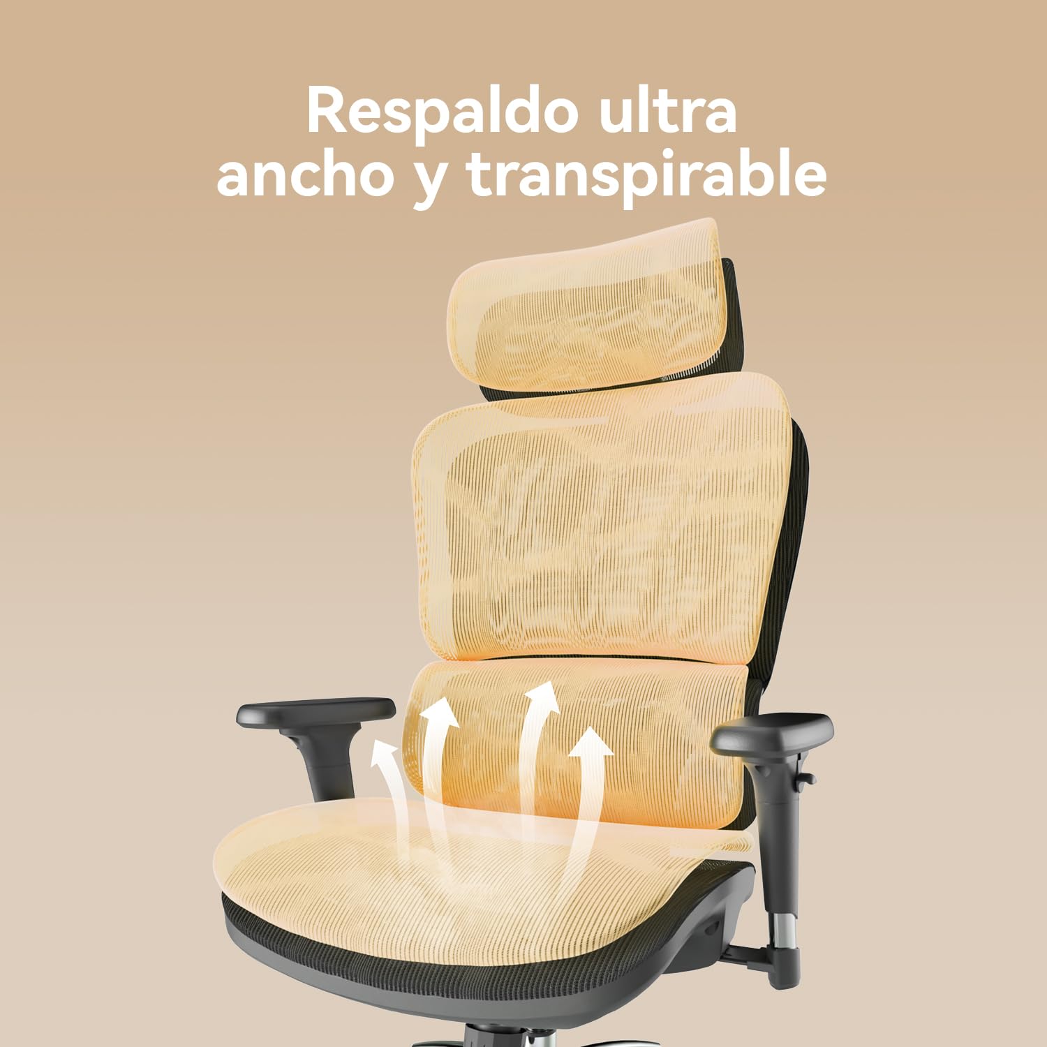 SIHOO M56B Silla de Escritorio Ergonómica de Oficina con Respaldo Alto, Soporte Lumbar 3D, Reposacabezas Ajustable y Malla Transpirable para Oficina en Casa - Negro