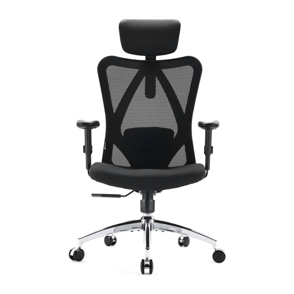 SIHOO M18 Silla Ergonómica de Oficina, Silla de Escritorio con Soporte Lumbar Ajustables, Reposacabezas y Apoyabrazos, Malla Giratoria, Mecanismo de Inclinación, Carga máxima de 150 kg/ 330LB