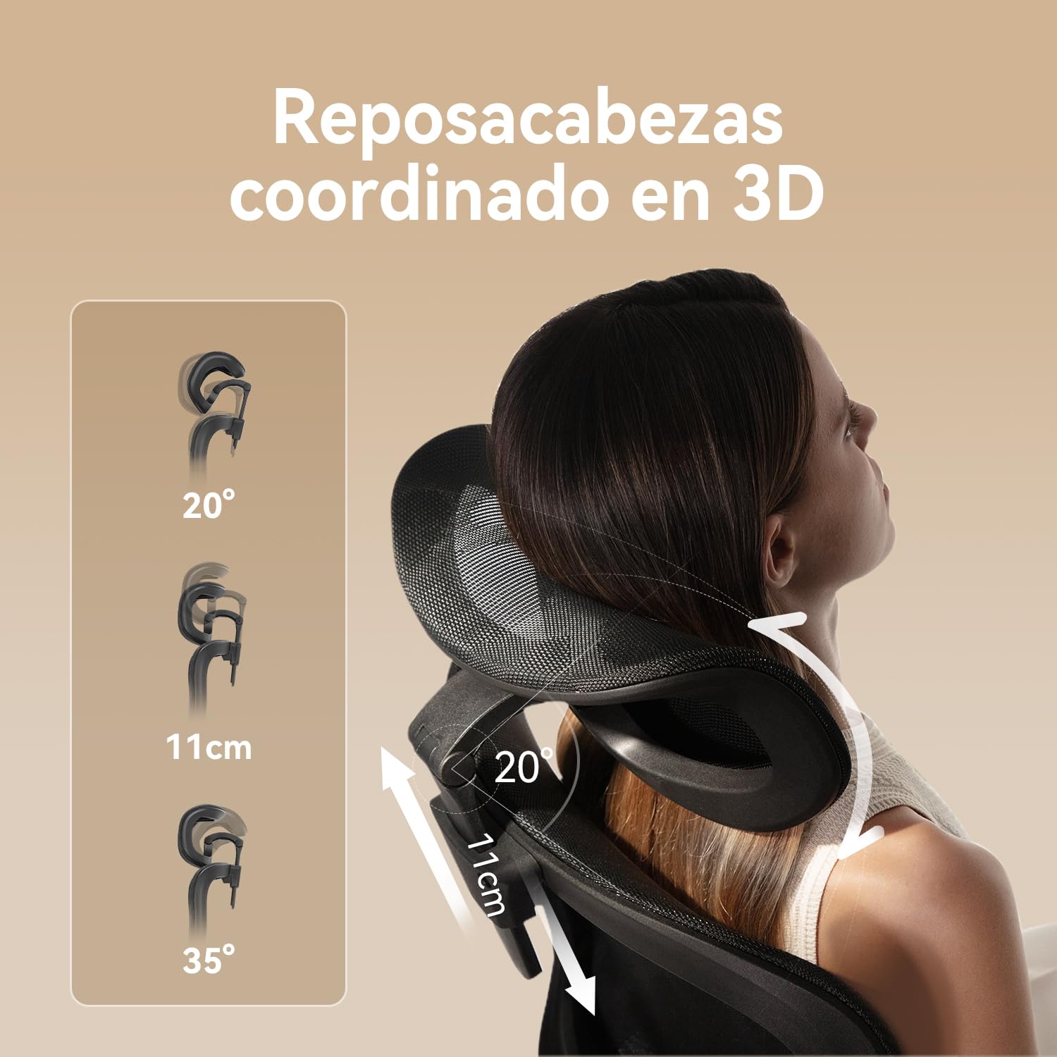 SIHOO M56B Silla de Escritorio Ergonómica de Oficina con Respaldo Alto, Soporte Lumbar 3D, Reposacabezas Ajustable y Malla Transpirable para Oficina en Casa - Negro