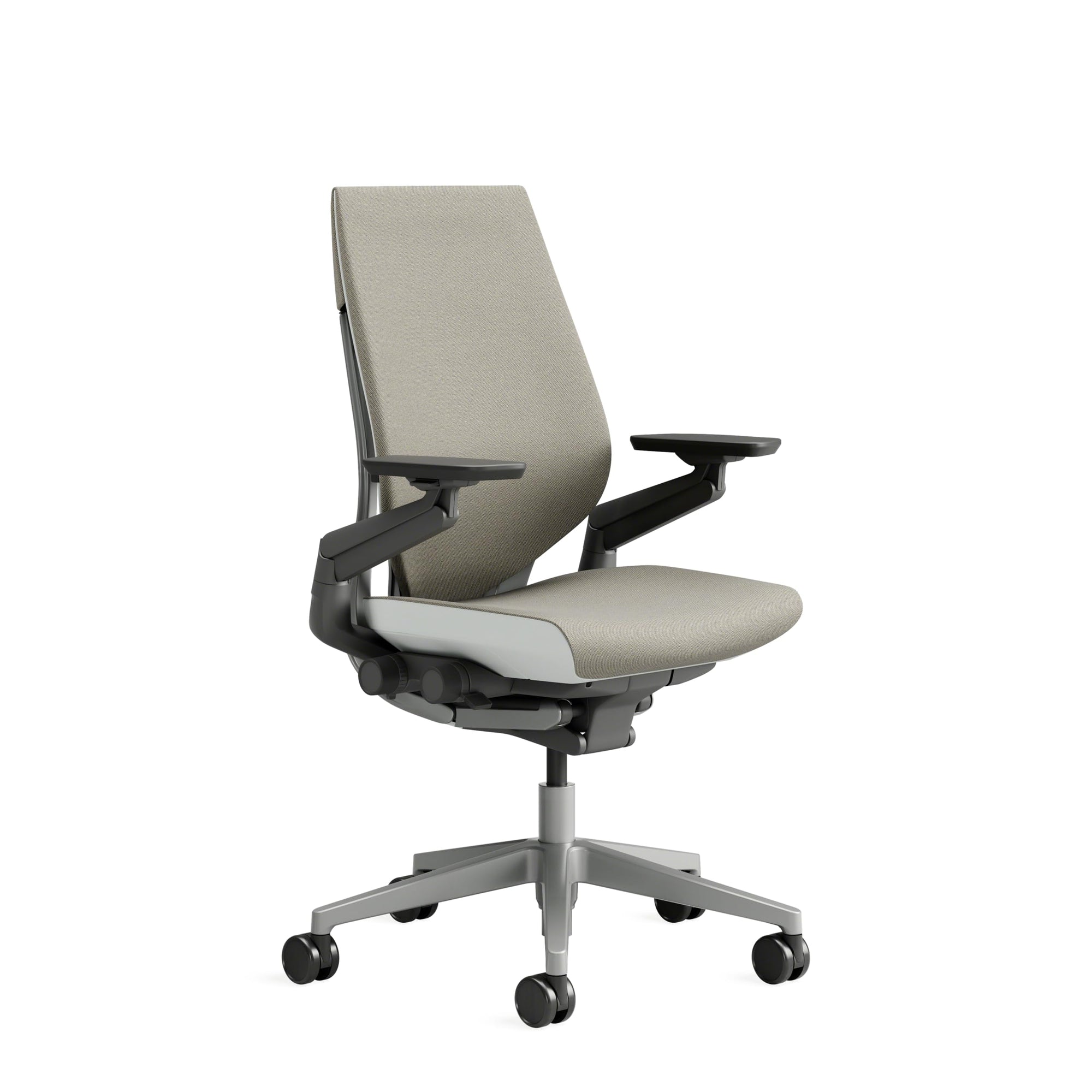 Steelcase Gesture, silla de oficina ergonómica con brazos 360º y sujeción lumbar regulable Trufa