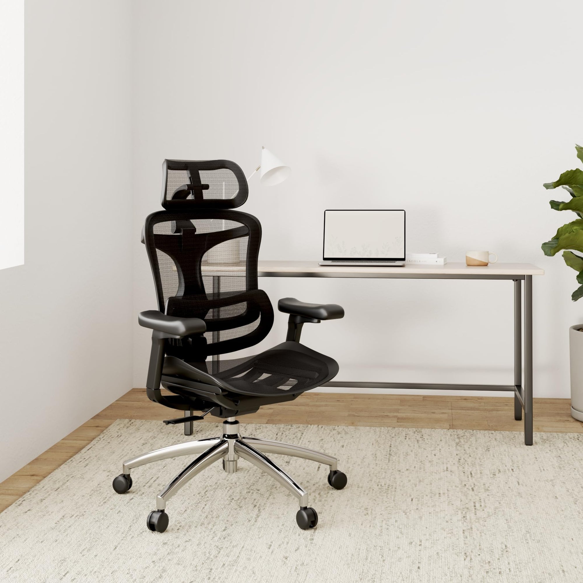 SIHOO Doro C300 - Silla de Oficina ergonómica con reposabrazos Ultra Suaves en 3D, Soporte Lumbar dinámico para Silla de Oficina en casa, Respaldo Ajustable para Silla de Escritorio (Negro)