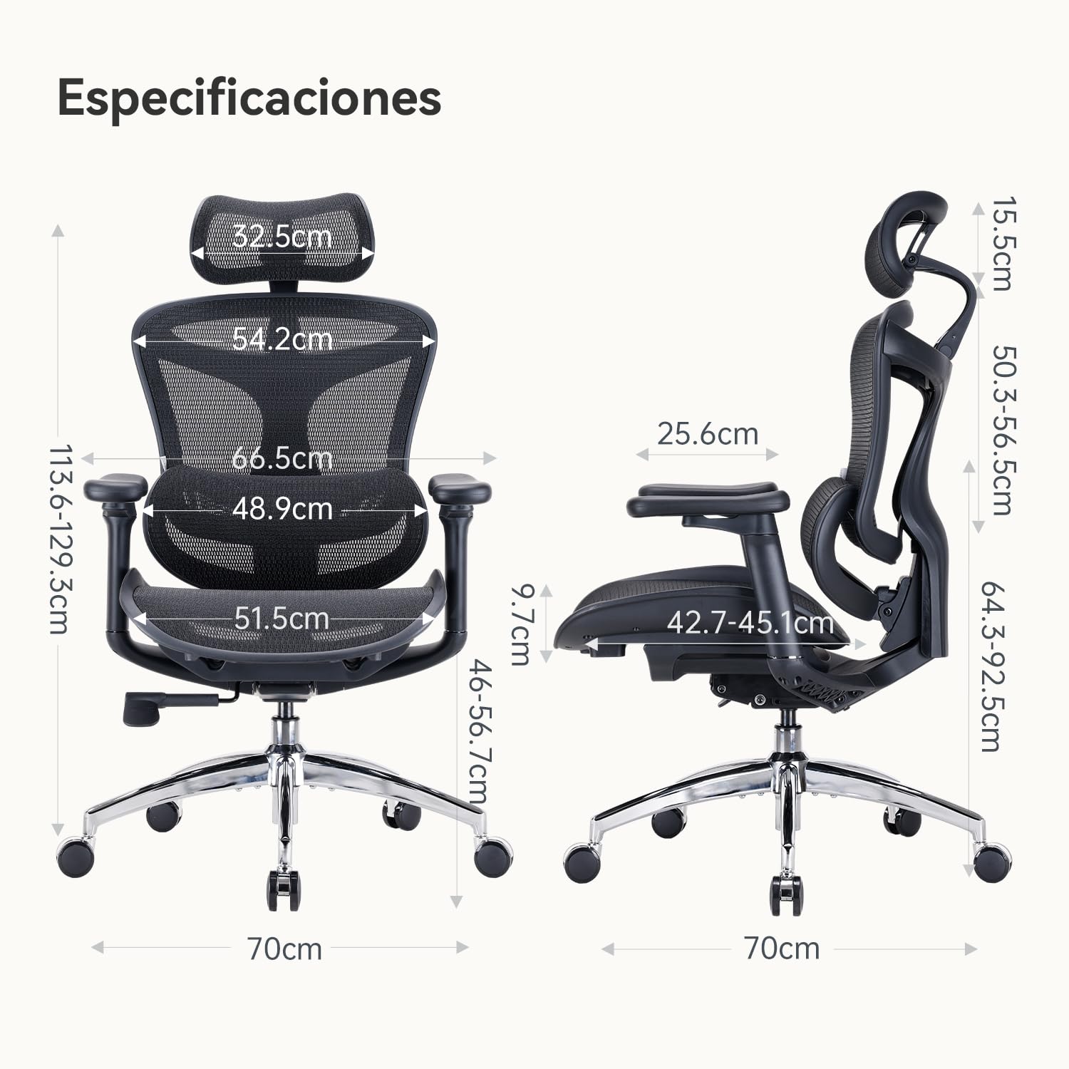 SIHOO Doro C300 - Silla de Oficina ergonómica con reposabrazos Ultra Suaves en 3D, Soporte Lumbar dinámico para Silla de Oficina en casa, Respaldo Ajustable para Silla de Escritorio (Negro)