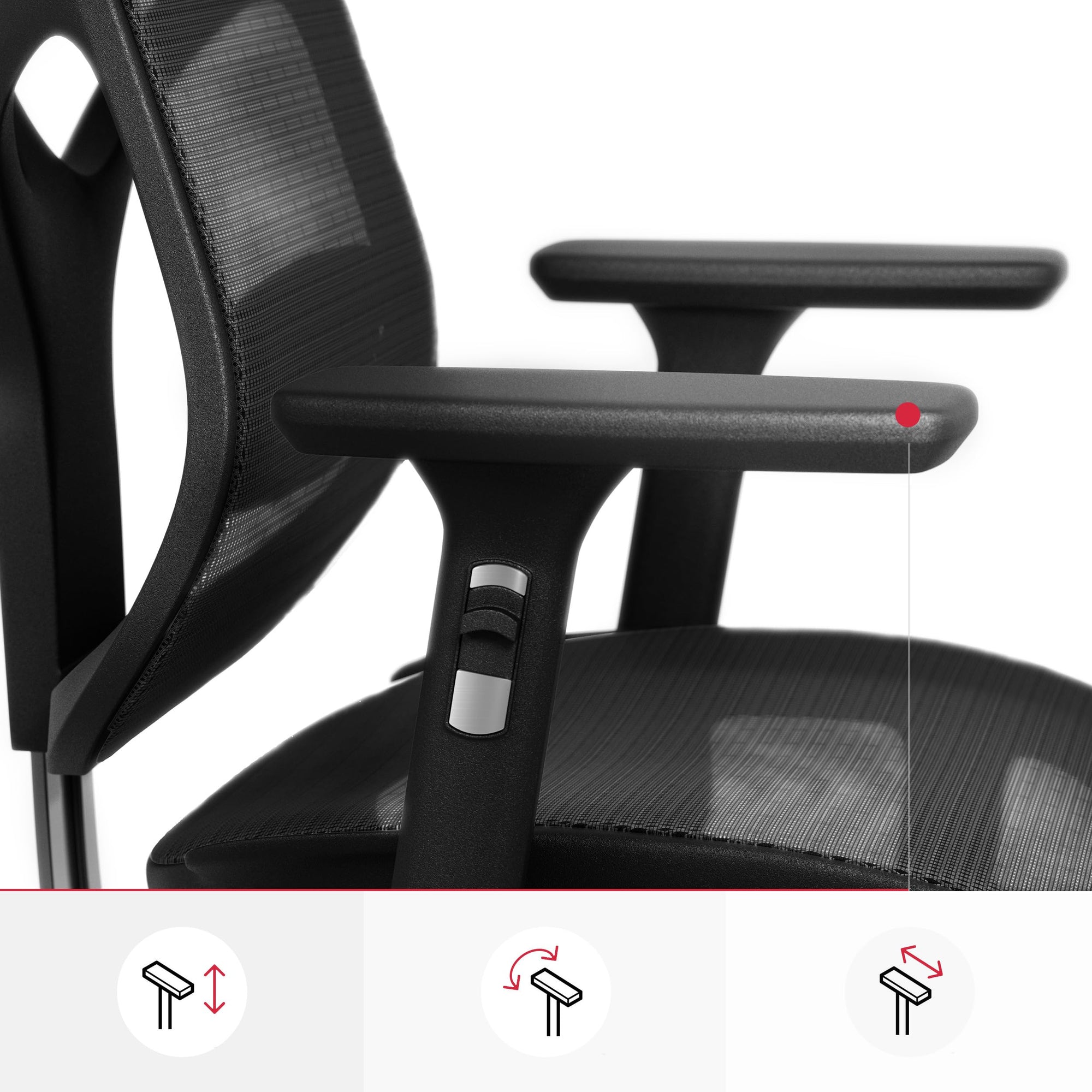 Diablo V-Basic Silla de Oficina Ergonómica Silla de Escritorio Giratoria con Apoyo Lumbar Integrado Reposabrazos 3D Reposacabezas Ajustable Función Balancín Altura Regulable (Negro)
