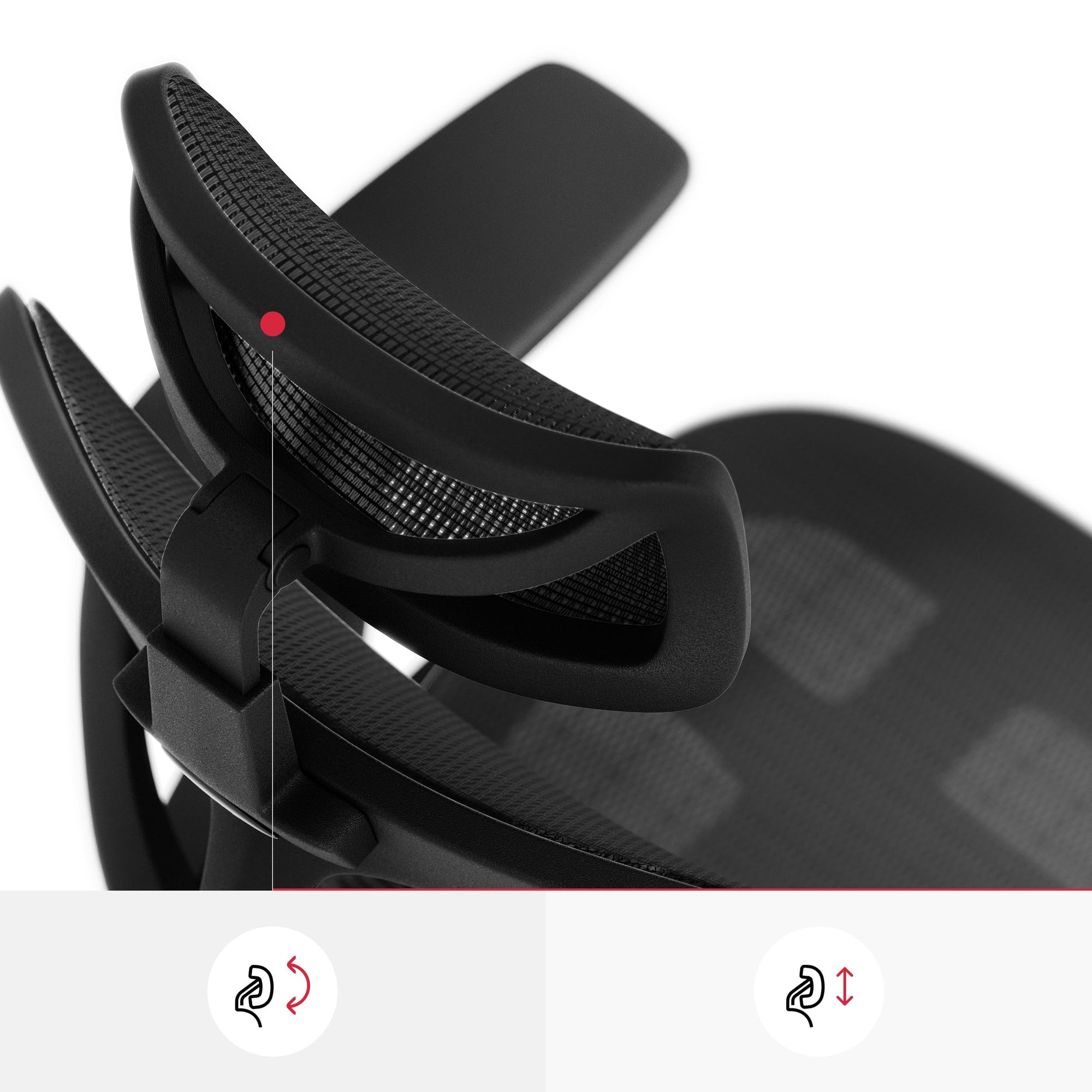 Diablo V-Basic Silla de Oficina Ergonómica Silla de Escritorio Giratoria con Apoyo Lumbar Integrado Reposabrazos 3D Reposacabezas Ajustable Función Balancín Altura Regulable (Negro)