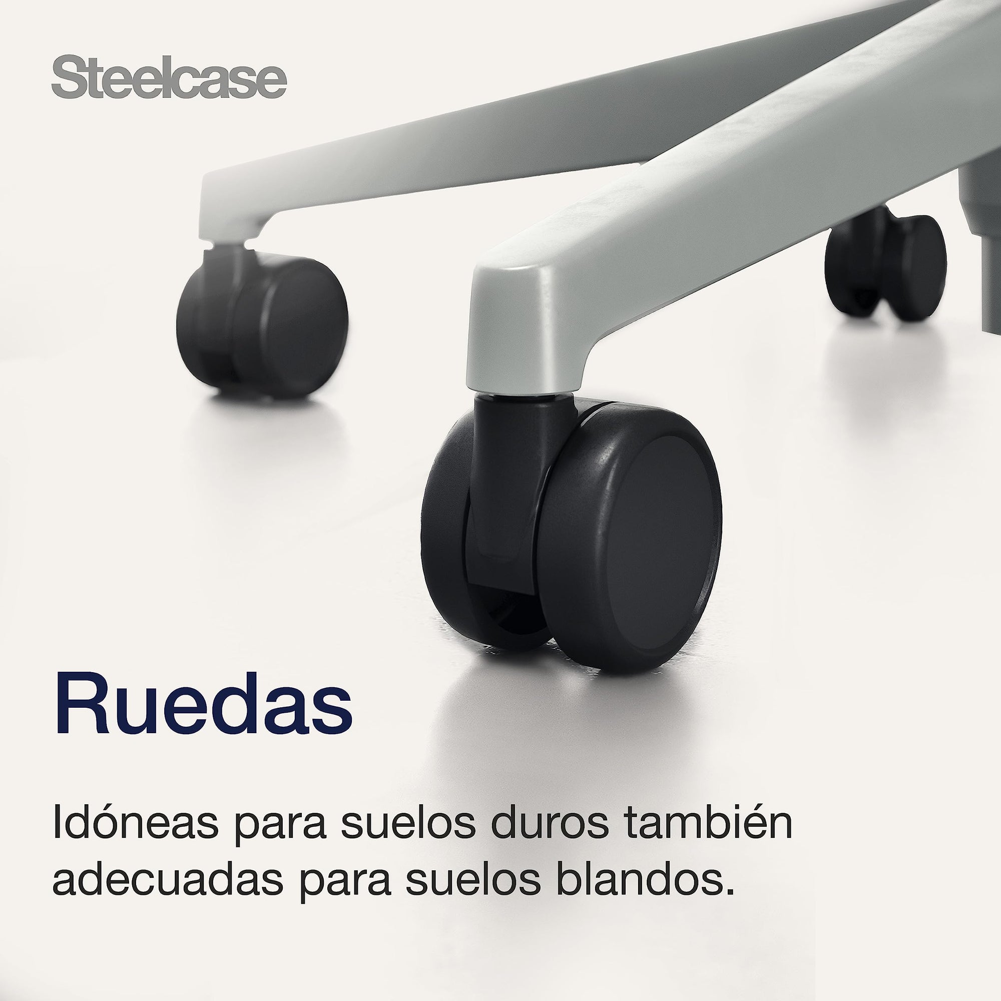 Steelcase Gesture, silla de oficina ergonómica con brazos 360º, sujeción lumbar y reposa cabeza regulables Ónix