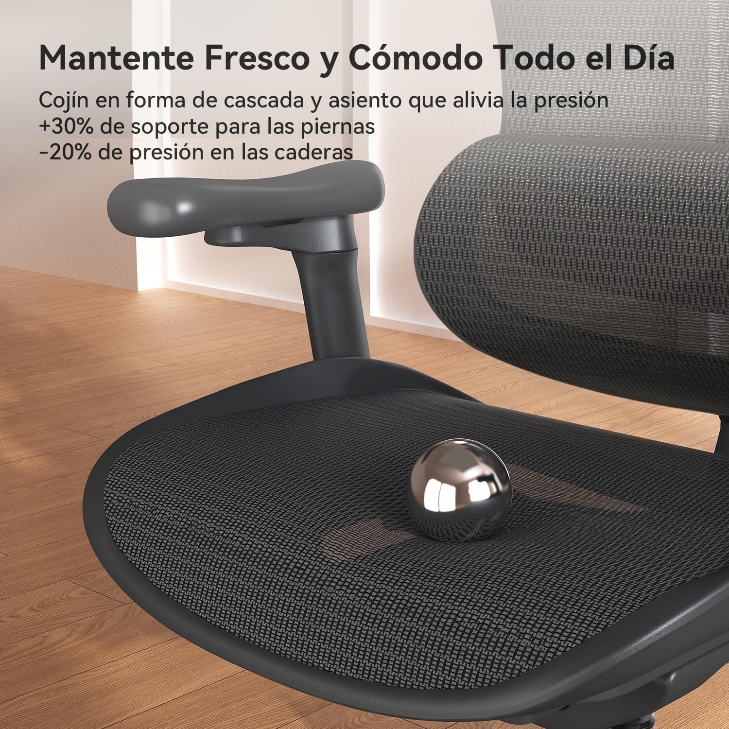 SIHOO Doro C300 - Silla de Oficina ergonómica con reposabrazos Ultra Suaves en 3D, Soporte Lumbar dinámico para Silla de Oficina en casa, Respaldo Ajustable para Silla de Escritorio (Negro)
