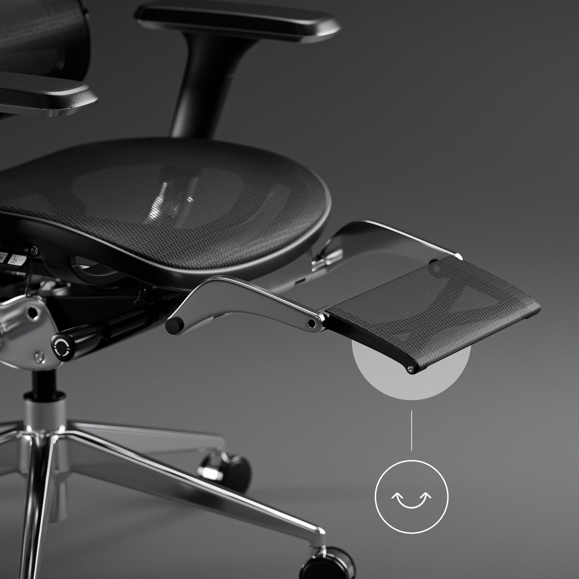 Diablo V-Master Silla de Escritorio ergonómica Silla de Oficina apoyabrazos Ajustables reposapiés Mecanismo de inclinación Malla Cuero sintético selección de Color (Negro)