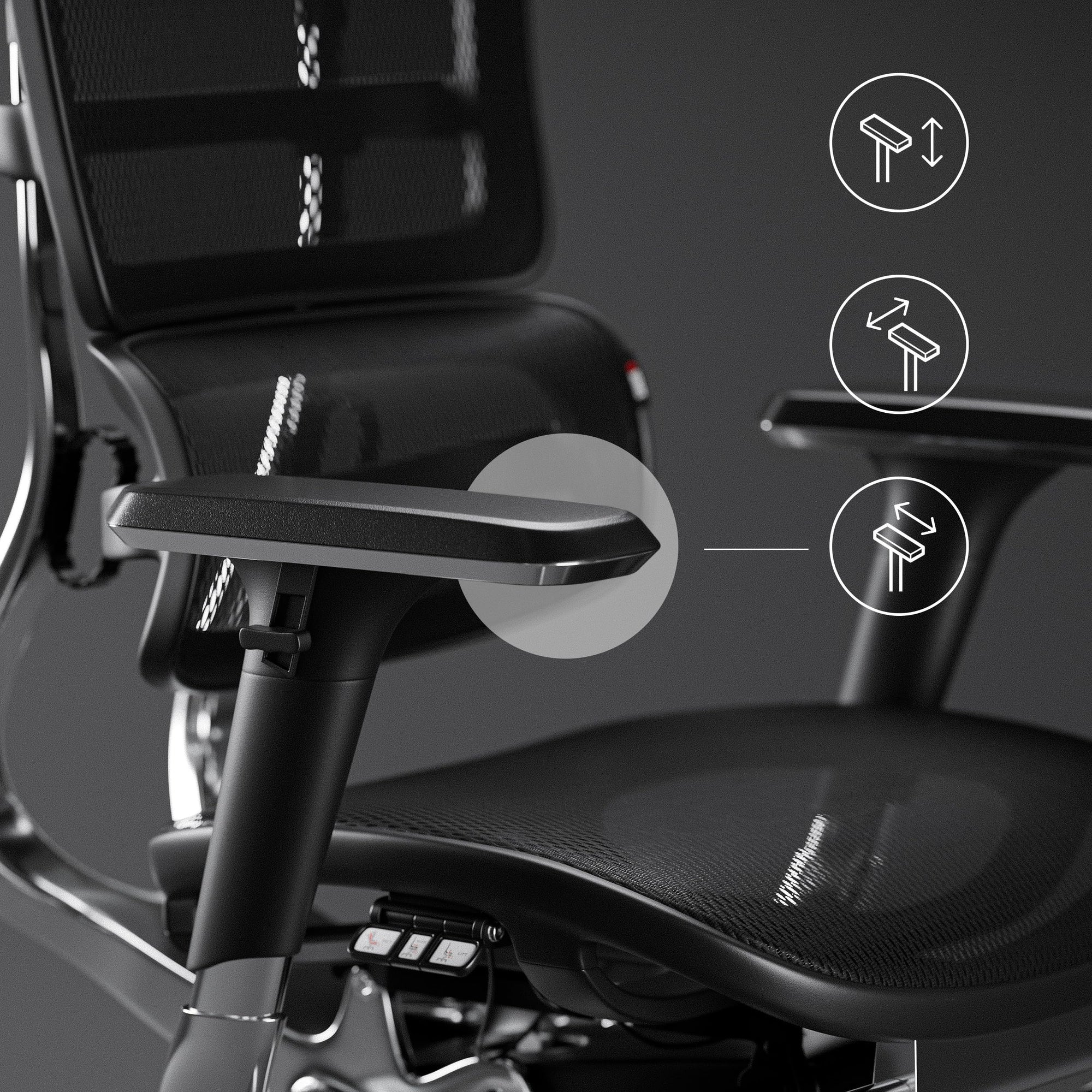 Diablo V-Master Silla de Escritorio ergonómica Silla de Oficina apoyabrazos Ajustables reposapiés Mecanismo de inclinación Malla Cuero sintético selección de Color (Negro)